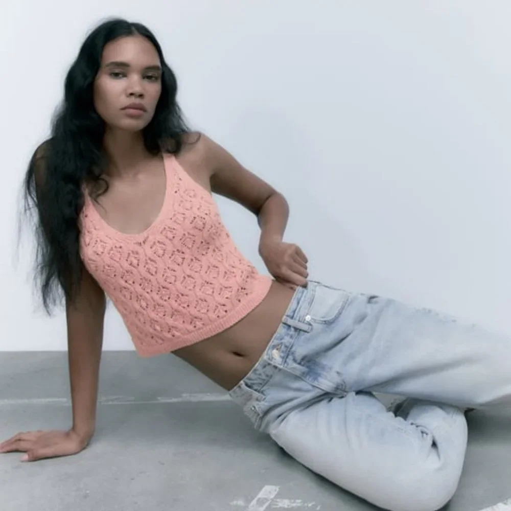 Zara Crochet Knit Crop Top